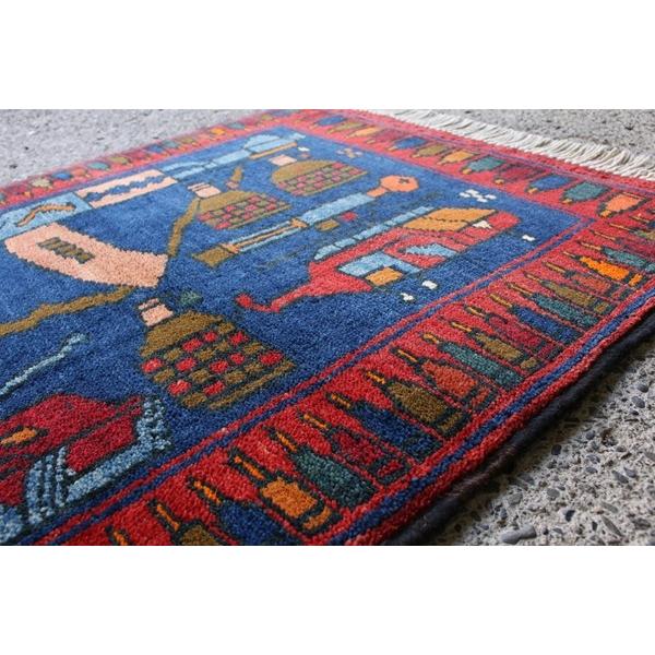 War Rug ウォーラグ 88×57cm アフガニスタン産 トルクメン族作 ラグ