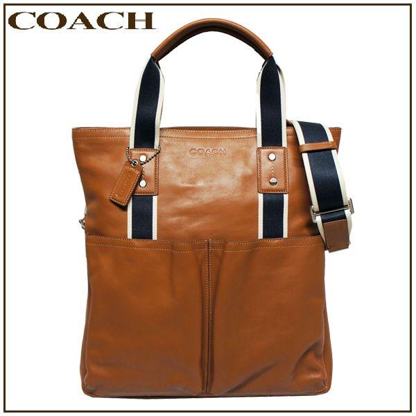 COACH/コーチ フォールドオーバー トートバッグF70558 SV/SD サドル 