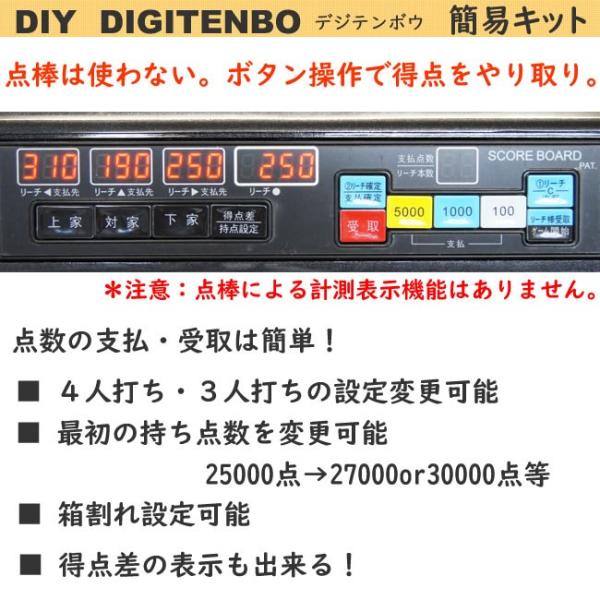 全自動麻雀卓 手動型点数表示器 デジテンボウ簡易キット - 麻雀