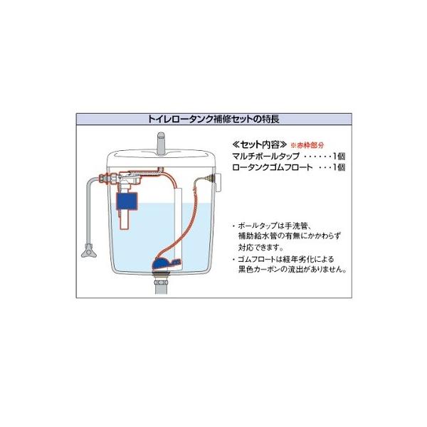 水栓金具 カクダイ 662-320 トイレロータンク補修セット [□] /【Buyee