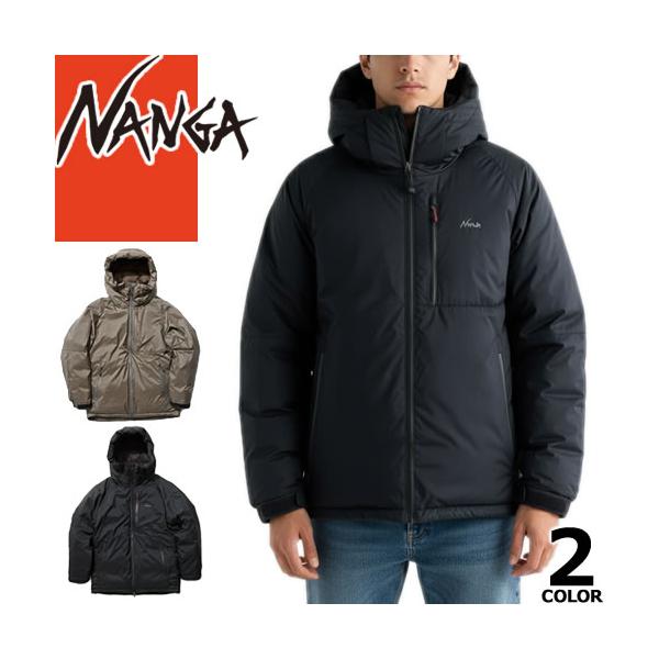 NANEA ブラック ダウンジャケット フード付き