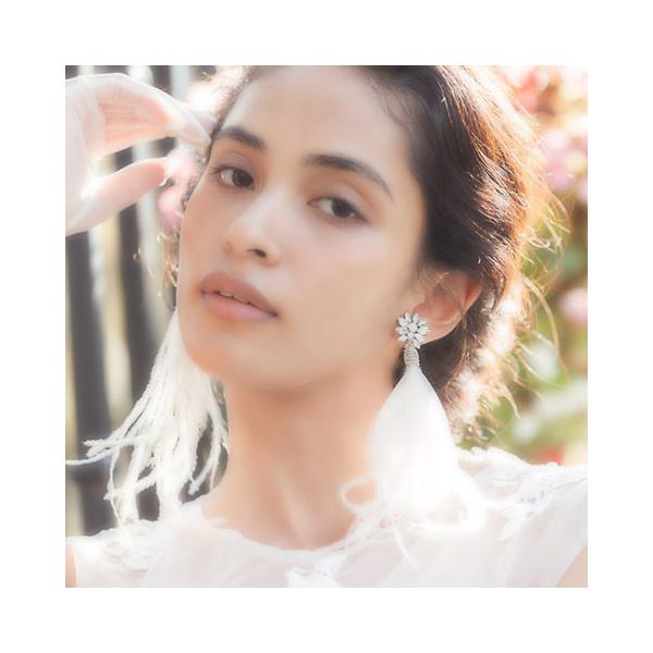 【orgablanca】オルガブランカ　フェザーイヤリング　ブライダルイヤリング AGATA feather earring or pierce（アガタフェザ）|orgablanca