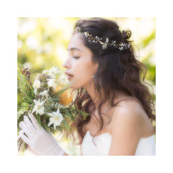 オルガブランカ ヘッドアクセ 結婚式 みすぼらしく
