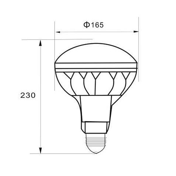 投光器LED投光器電球バラストレス水銀灯300W 相当電球色RMPL-PAR-56/30