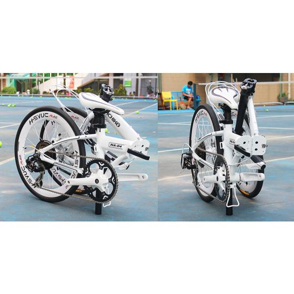 ハチコ HACHIKO 20 三層 アルミ 折り畳み 自転車 段変速 HA-04