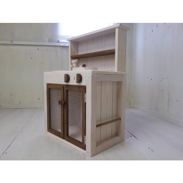 アンティーク風木製おままごとキッチン ＨＡＮＤＭＡＤＥハンドメイド アンティーク風木製おままごとキッチン HANDMADE