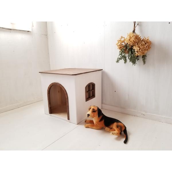 犬小屋 室内 小型犬 無垢 木製 天然木 かわいい 自然塗料 アーチ