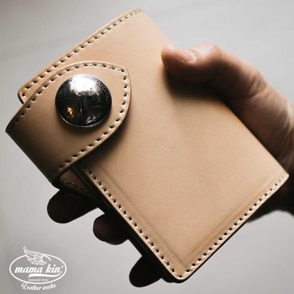 二つ折り財布/栃木レザー/バイカーズウォレット/ライダースウォレット