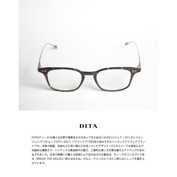 DITA ディータ BUCKEYE 49サイズ ウェリントンメガネ 度入り 伊達-