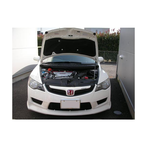 ホンダ：シビック TypeR［FD2］ボンネットダンパー ブラックカーボン