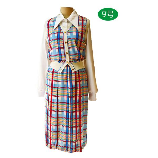 昭和レトロ花柄バブリーツーピース