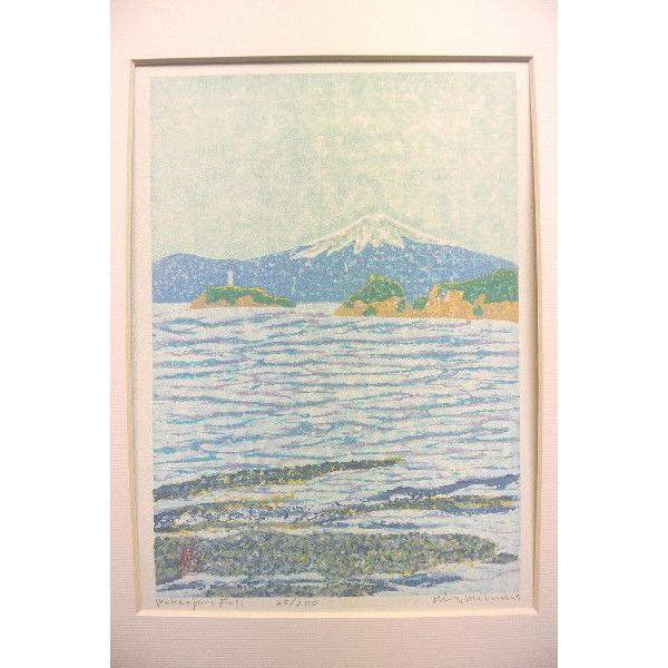 版画 絵画 インテリア 馬淵晃 四つ切 「Wakaejima Fuji」 /【Buyee】