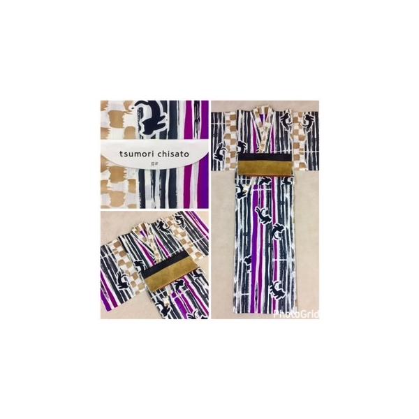 ツモリチサト 浴衣 ねこあじさい 単品 ツモリチサト浴衣セット