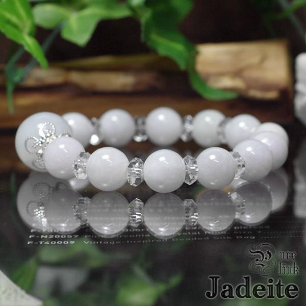 天然石ブレスレット ホワイトジェダイト 5月誕生石 天然石