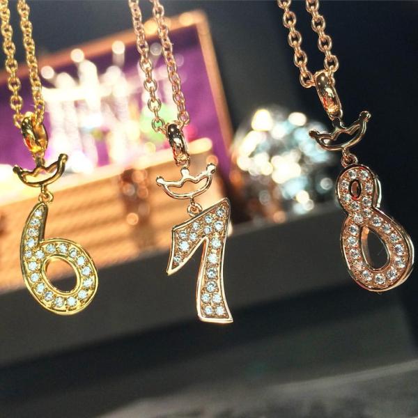 ガガミラノ GaGa MILANO ナンバーネックレス ピンクゴールド