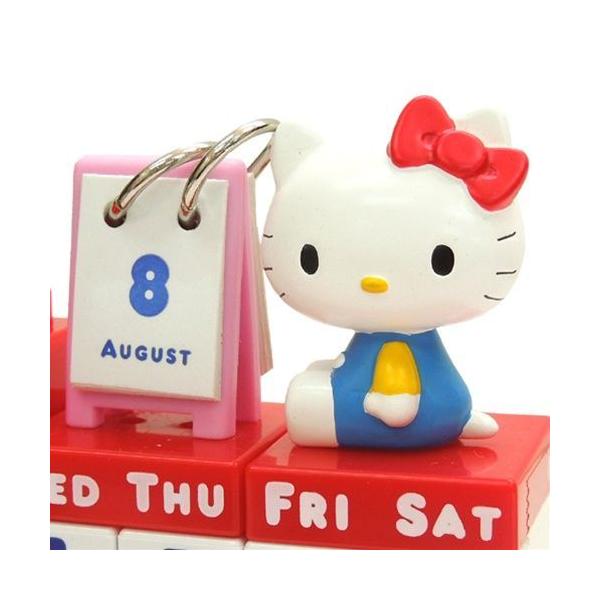 レッド】ハローキティ◎Kids Block CALENDER（万年カレンダー