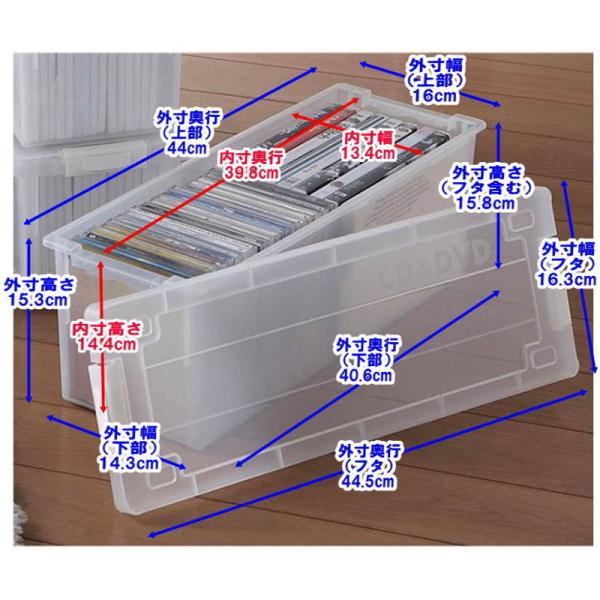 CDケース DVDケース ブルーレイケース 収納ボックス バックル式 フタ