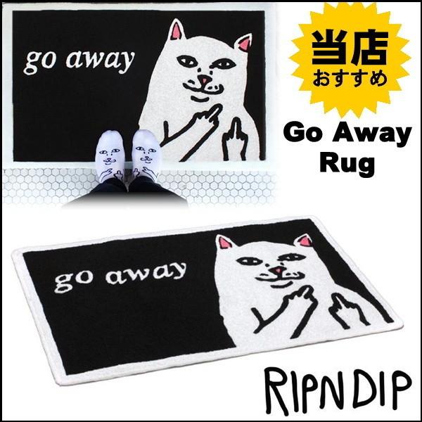 リップンディップ RIPNDIP ラグ マット GO AWAY RUG かわいい 猫