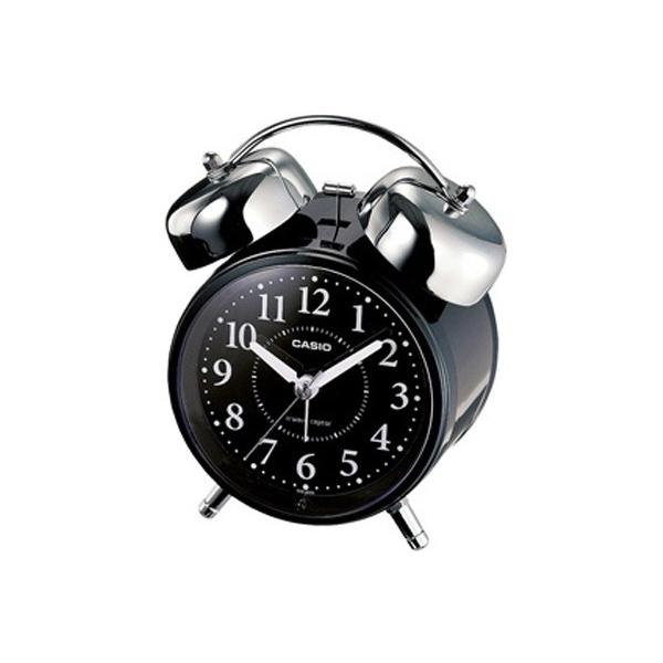 カシオ 電波時計 置時計 アナログ 目覚まし時計 おしゃれな ブラック
