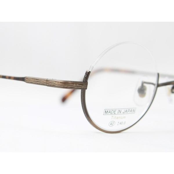 ★美品★ジョンレノン JL-1045 アンダーリム ラウンド度入メガネ John Lennon ジョン レノン 日本製メガネフレーム JL-1045-3 丸