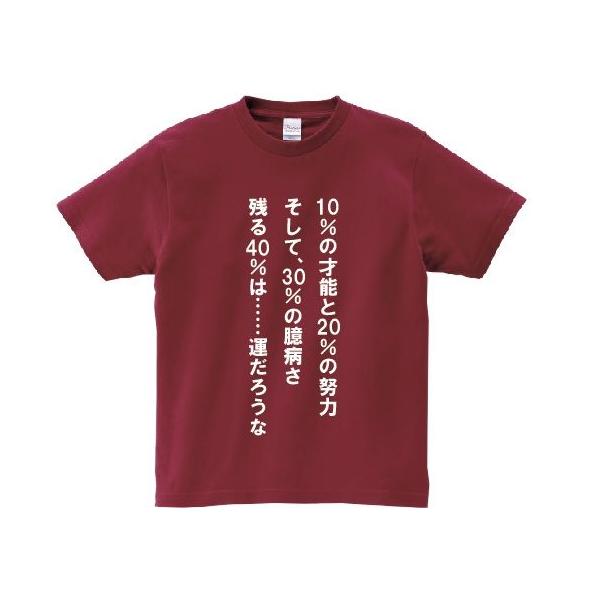 10％の才能と20％の努力 そして、30％の臆病さ 残る40％は……運だろうな