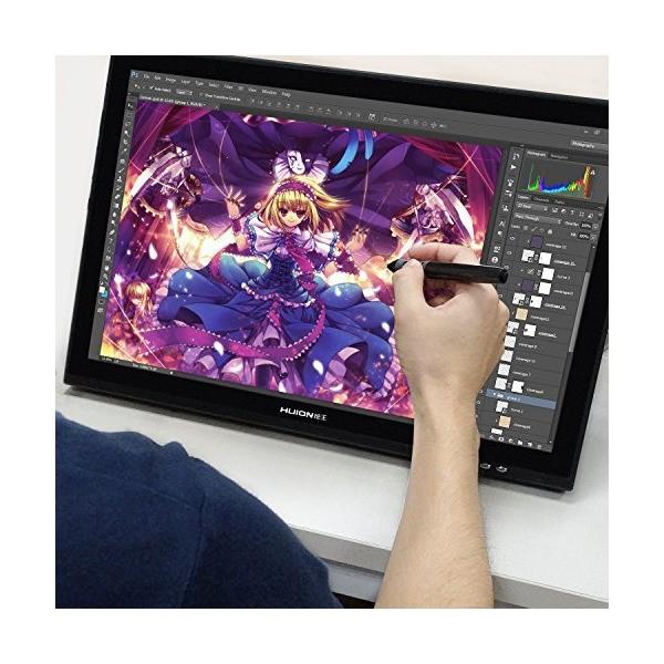 HUION 19インチ液タブ ペンタブ用手袋付け プロ向け液晶ペンタブレット