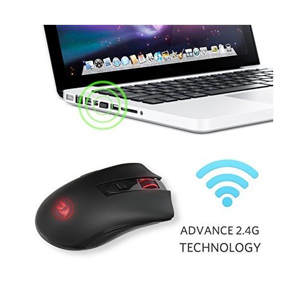 Redragon M652 ゲーミングマウス ワイヤレス 無線 遅延無し2400DPI 5