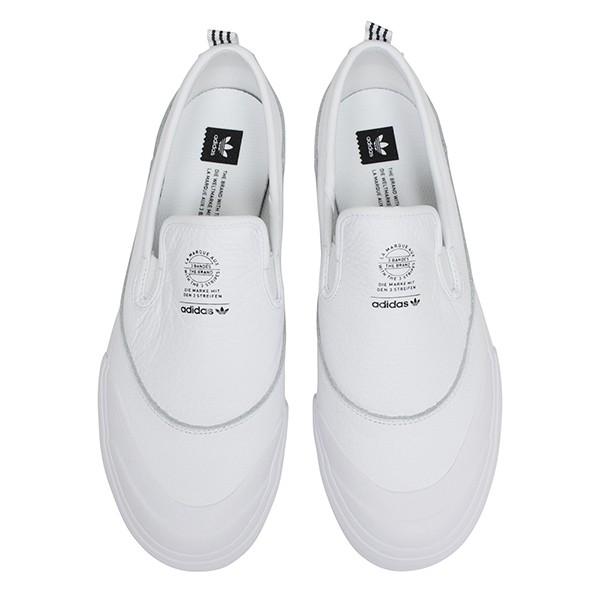 Adidas matchcourt slip on white clearance leather