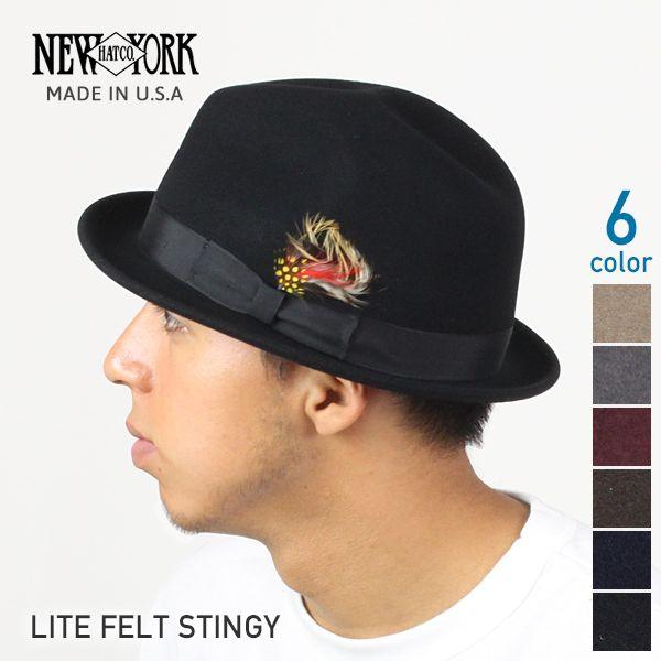 NEW YORK HAT ニューヨークハット Lite Felt Stingy ウールフェドラ