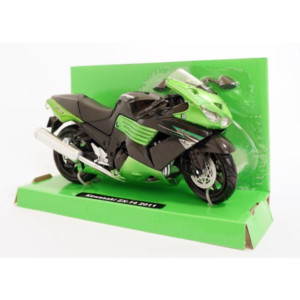 2011 Kawasaki Zx-14 Ninja Green Motorcycle Model 1/12 By New Ray