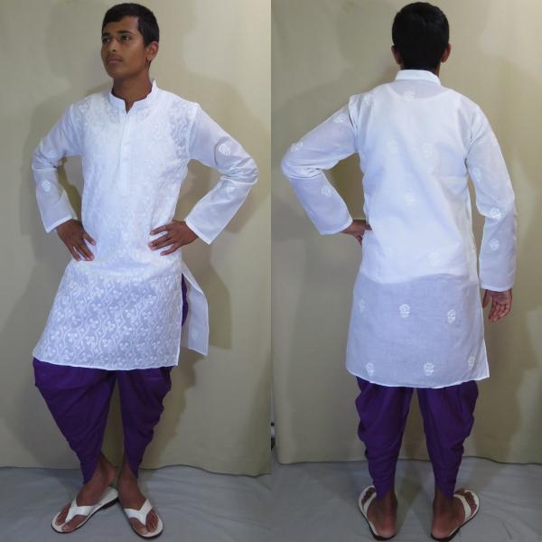 クルタ・パジャマ 男性用 3サイズ インド民族衣装 ボリウッド インド綿