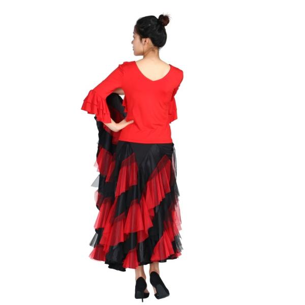 ダンス衣装 トップス【ホワイト 白】 フラメンコ ラテンダンス 社交