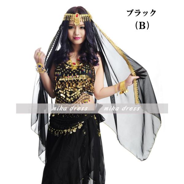 ヘッドベール ベリーダンス衣装 ダンスアクセサリー ふんわりと