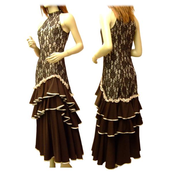 【美品 スペイン製 フラメンコ衣装】ブラウン MARIA ROSA ワンピース 楽天市場】【現品特価】CPP-2315 スペイン製ワンピース ブラック