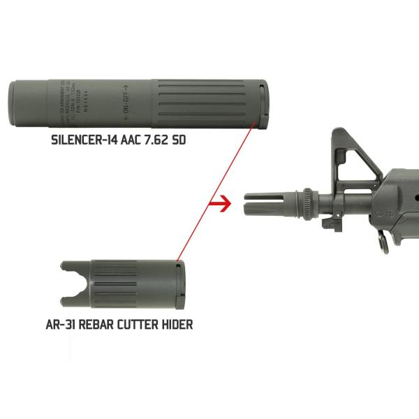 AR-31　GUARDER Rebar Cutter for AAC ブラックアウト 51T フラッシュハイダー用