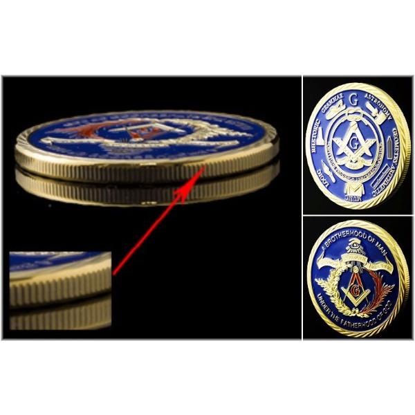秘密結社 フリーメイソン コイン Freemasonry 保存用 記念 (送料