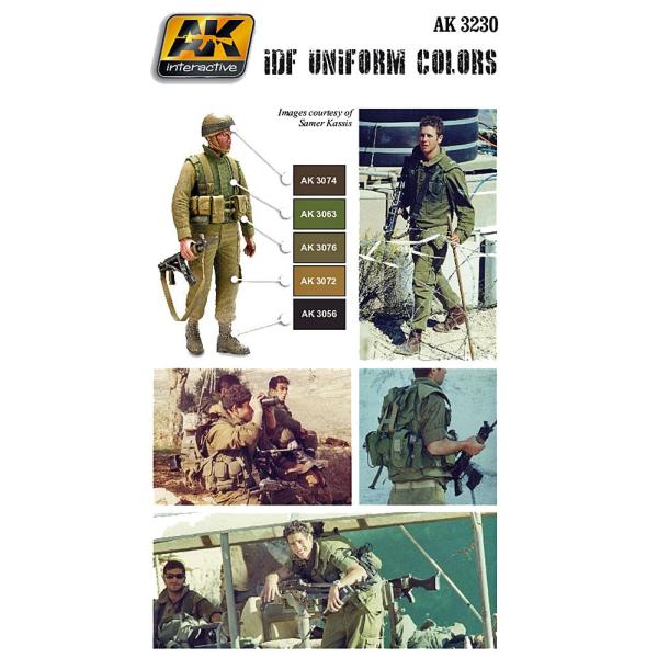 現用イスラエル軍 制服用カラーセット IDF UNIFORM COLORS 17ml