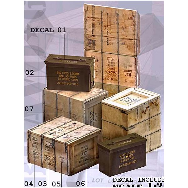現用アメリカ軍 M2A1弾薬箱＆木箱セット US M2A1 Ammo Boxes