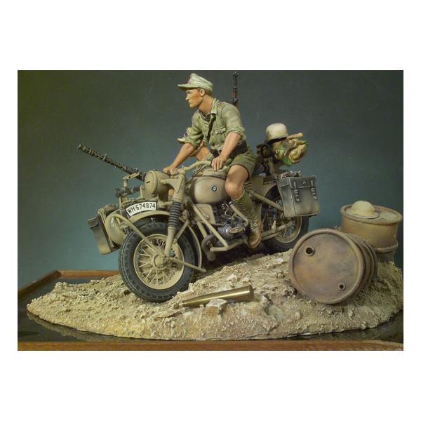 ドイツ軍 アフリカ軍団 BMW-R75サイドカー Afrikakorps BMW-R75 90mm