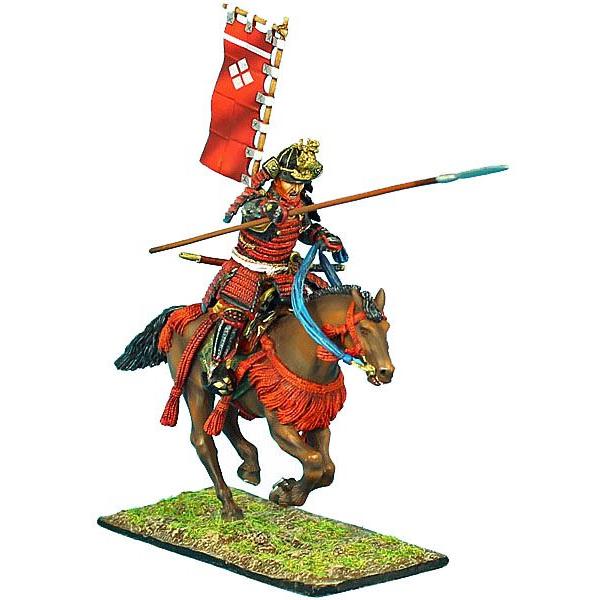 騎馬武者 槍と指物で突撃する（武田勢） Mounted Samurai Charging 