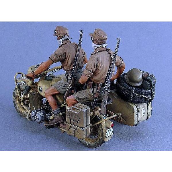 ドイツ軍 アフリカ軍団 オートバイ兵とMG42 #III German motorcycle
