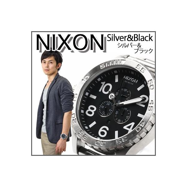NIXON 51-30 CHRONO シルバー ニクソン 腕時計 51-30 A083000 ブラック