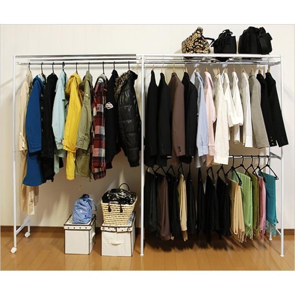 ワードローブ クローゼット 収納 ハンガーラック 伸縮 大容量 洋服収納