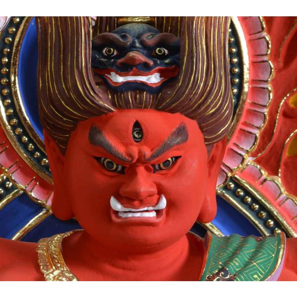 新作 天然木檜材を使用 高30cm 仏教工芸 仏師手仕上げ品 愛染明