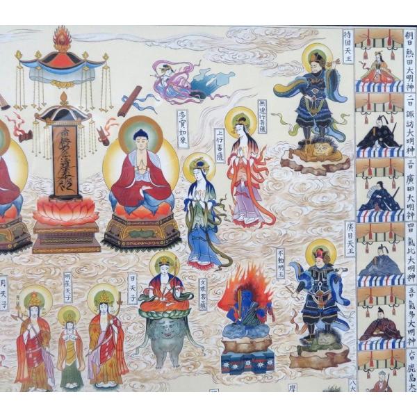 法華絵曼荼羅図 掛軸 /【Buyee】