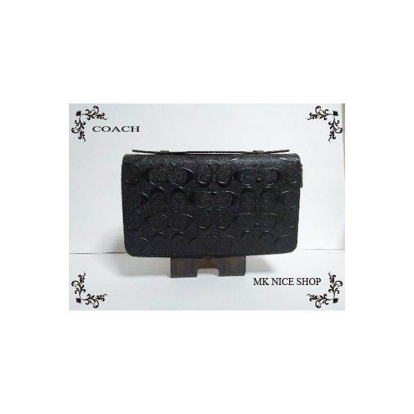 新品 コーチ COACH 93425 ブラック ダブルジップ トラベル