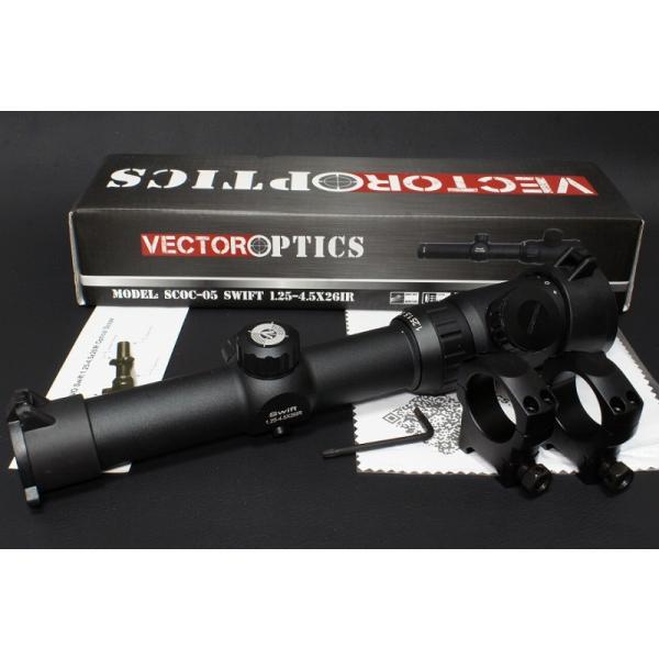 Vector Optics Swift 1.25-4.5x26 IR ライフル スコープ 219-314