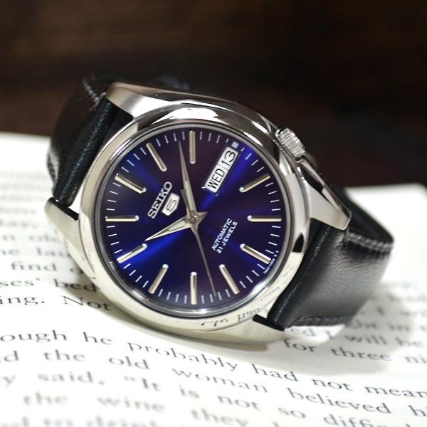 セイコー5 海外モデル 逆輸入 SEIKO5 メンズ 自動巻き 腕時計 ブルー