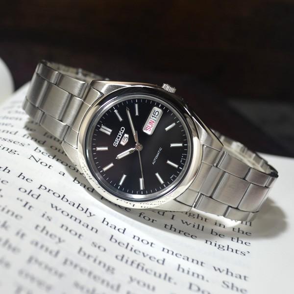 セイコー5 海外モデル逆輸入SEIKO5 腕時計メンズブラック文字盤