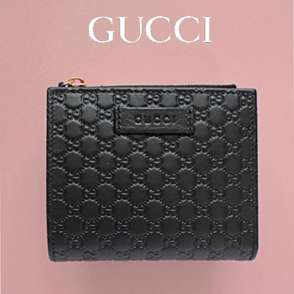 グッチGUCCI 財布二つ折り財布新品コンパクトミニスモールグッチシマ